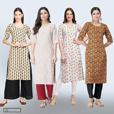 Women Stylish Crepe Straight Kurta-thumb0