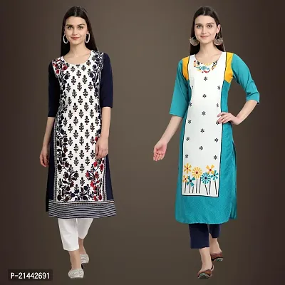 Fancy Crepe Kurtis for Women Pack Of 2