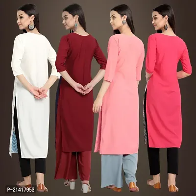 Fancy Crepe Kurtis for Women Pack Of 4-thumb2