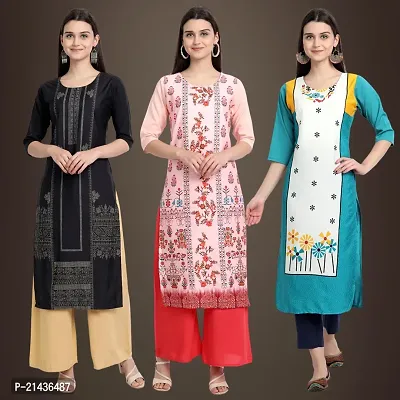 Fancy Crepe Kurtis for Women Pack Of 3