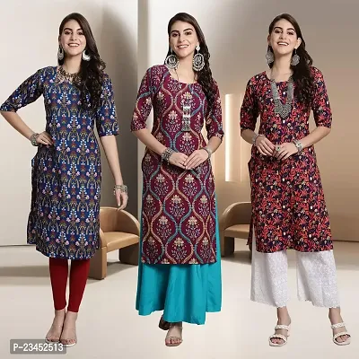 Fancy Rayon Kurtis For Women Pack Of 3