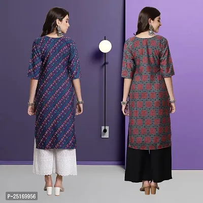 Fancy Crepe Kurtas For Women Pack Of 2-thumb2