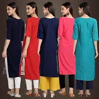 Fancy Crepe Kurtis For Women Pack Of 5-thumb1