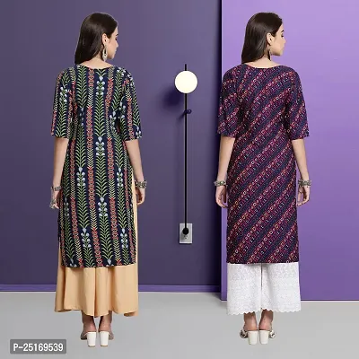 Fancy Crepe Kurtas For Women Pack Of 2-thumb2