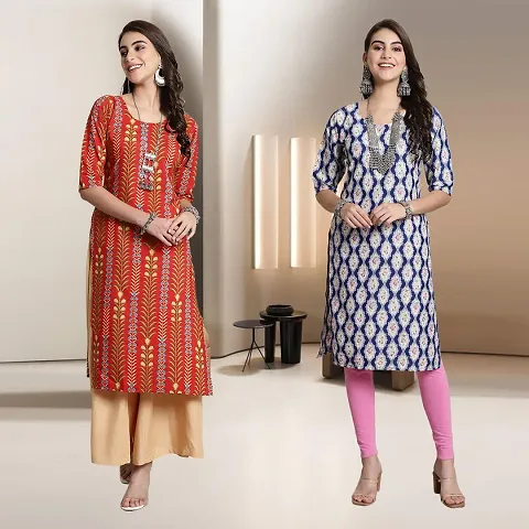 Fancy Rayon Kurtis For Women Pack Of 2