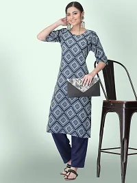 Women Stylish Crepe Printed Straight Kurta-thumb2