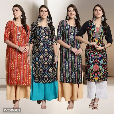 Fancy Crepe Kurtis for Women Pack Of 4