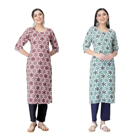 Classic Crepe Kurtis For Women Combo Pack Of 2