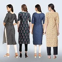 Women Stylish Crepe Straight Kurta-thumb1