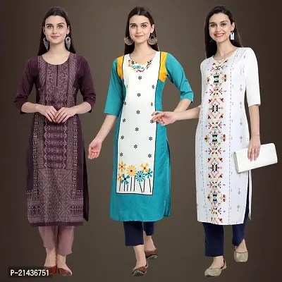 Fancy Crepe Kurtis for Women Pack Of 3