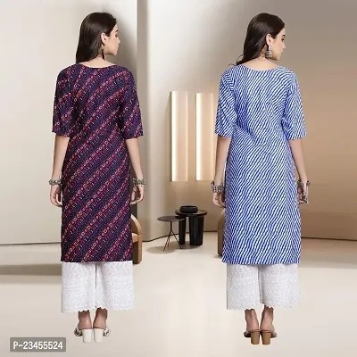 Fancy Rayon Kurtis For Women Pack Of 2-thumb2