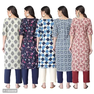 New Crepe Printed Kurtis Combo For Women Pack Of 5-thumb2