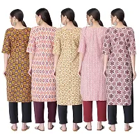 New Crepe Printed Kurtis Combo For Women Pack Of 5-thumb1