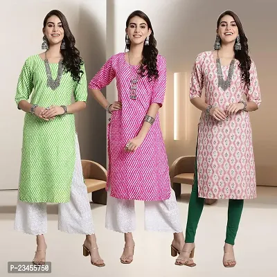 Fancy Rayon Kurtis For Women Pack Of 3