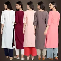 Fancy Crepe Kurtis For Women Pack Of 5-thumb1