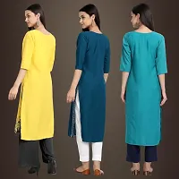 Fancy Crepe Kurtis for Women Pack Of 3-thumb1