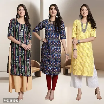 Fancy Rayon Kurtis For Women Pack Of 3