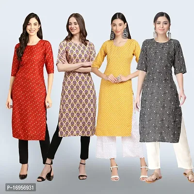 Women Stylish Crepe Straight Kurta