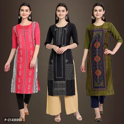 Fancy Crepe Kurtis for Women Pack Of 3