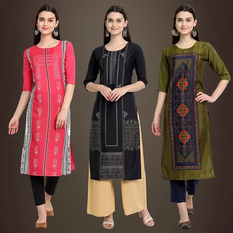 Fancy Crepe Kurtis Pack Of 3