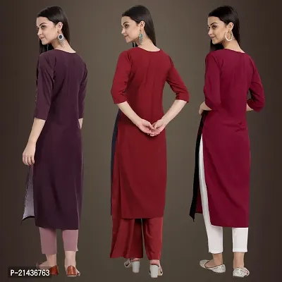 Fancy Crepe Kurtis for Women Pack Of 3-thumb2