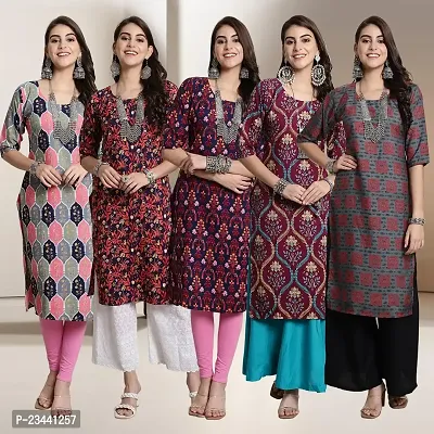 Fancy Crepe Kurtis For Women Pack Of 5