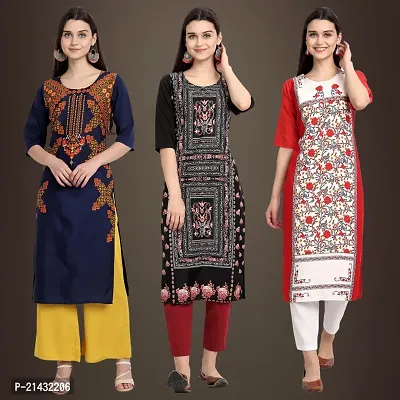 Fancy Crepe Kurtis for Women Pack Of 3-thumb0