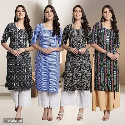 Fancy Crepe Kurtis for Women Pack Of 4