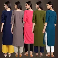 Fancy Crepe Kurtis For Women Pack Of 5-thumb1