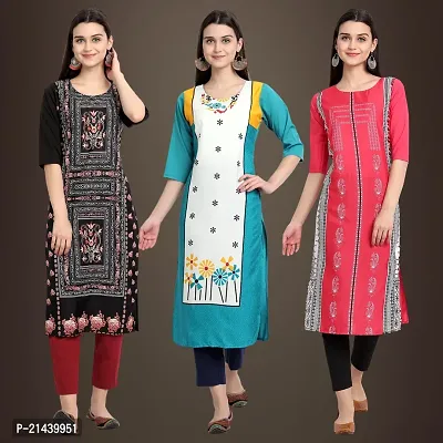 Fancy Crepe Kurtis for Women Pack Of 3