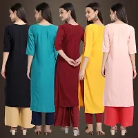 Fancy Crepe Kurtis For Women Pack Of 5-thumb1