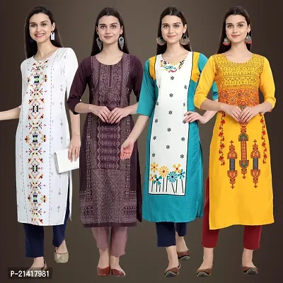 Fancy Crepe Kurtis for Women Pack Of 4