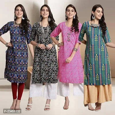 Fancy Crepe Kurtis for Women Pack Of 4-thumb0