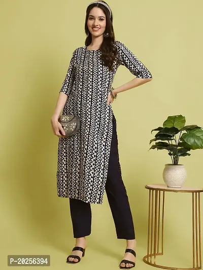 Stylish Crepe Printed Kurta Set For Women