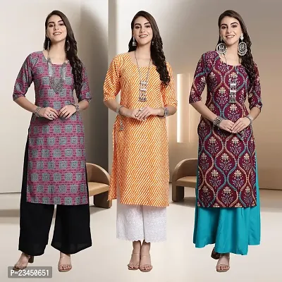 Fancy Rayon Kurtis For Women Pack Of 3