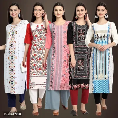 Fancy Crepe Kurtis For Women Pack Of 5-thumb0