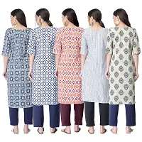 New Crepe Printed Kurtis Combo For Women Pack Of 5-thumb1