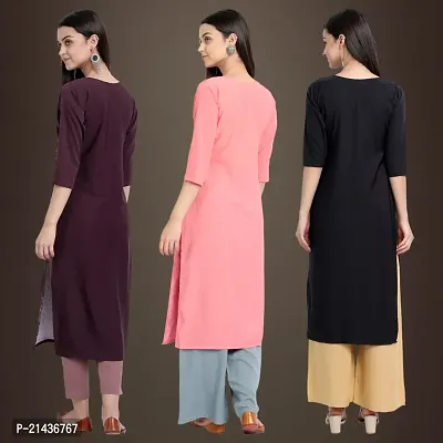 Fancy Crepe Kurtis for Women Pack Of 3-thumb2