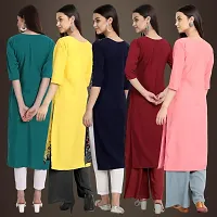 Fancy Crepe Kurtis For Women Pack Of 5-thumb1