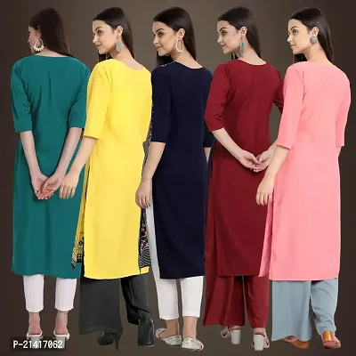 Fancy Crepe Kurtis For Women Pack Of 5-thumb2