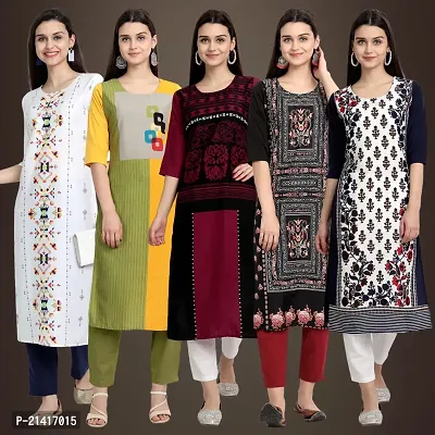 Fancy Crepe Kurtis For Women Pack Of 5