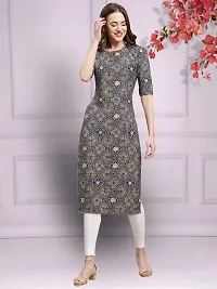 Stylish Crepe Stitched Kurta For Women-thumb1