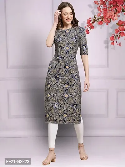 Stylish Crepe Stitched Kurta For Women-thumb2