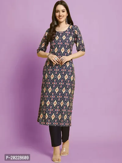 New Stylish Crepe Printed Kurta Set For Women