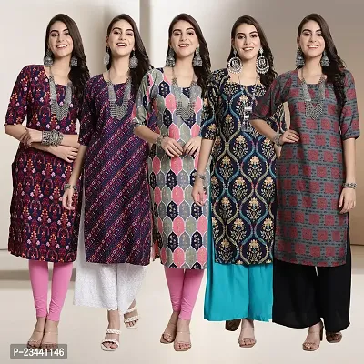 Fancy Crepe Kurtis For Women Pack Of 5