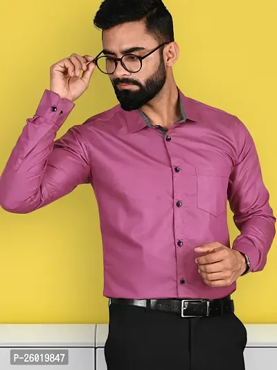 Comfortable Multicoloured Cotton Long Sleeve Formal Shirt For Men-thumb4