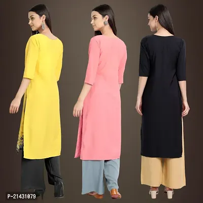 Fancy Crepe Kurtis for Women Pack Of 3-thumb2