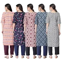 New Crepe Printed Kurtis Combo For Women Pack Of 5-thumb1