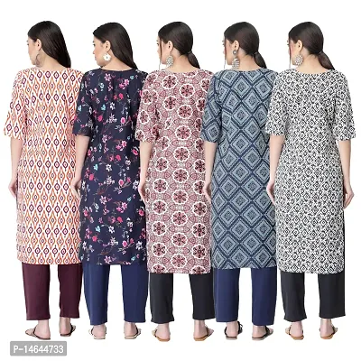 New Crepe Printed Kurtis Combo For Women Pack Of 5-thumb2