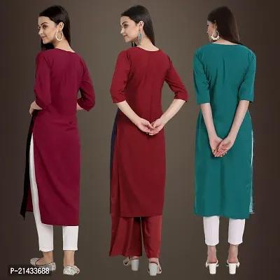 Fancy Crepe Kurtis for Women Pack Of 3-thumb2